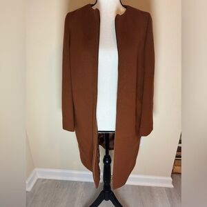 Like New - JCrew Double-cloth Wool Coat - Copper Brown - Size 6 Petite